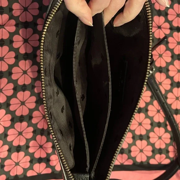 Kate Spade Black Leila Triple Gusset Crossbody 😍 - Picture 11 of 16
